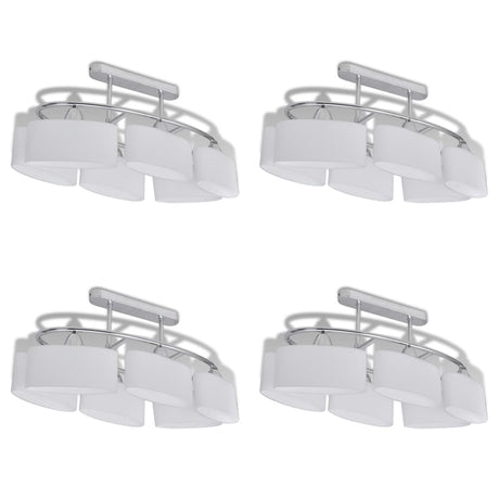 VidaXL loftslampe med elliptiske glasskærme 4 stk E14