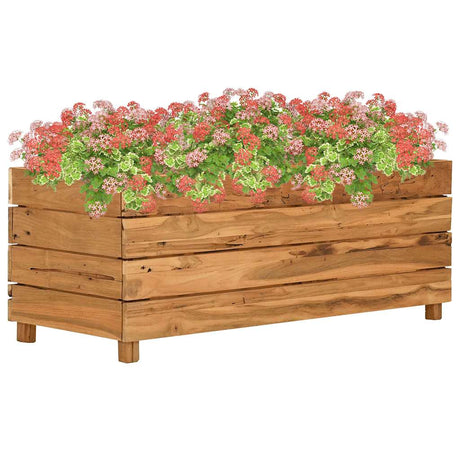 Vidaxl Planter Indsæt 100x40x38 cm genanvendt teak og stål