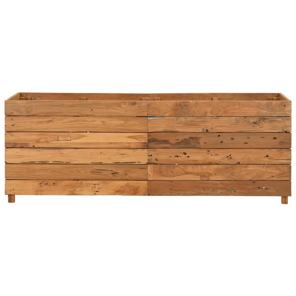 Vidaxl Planter Insert 150x40x55 cm genanvendt teak og stål