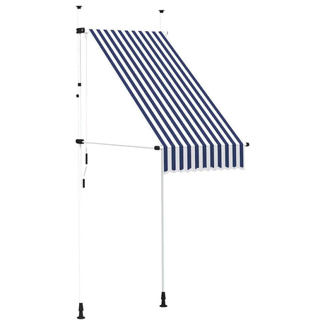 Vidaxl Luifel manuelt udvides 100 cm blå og hvide striber