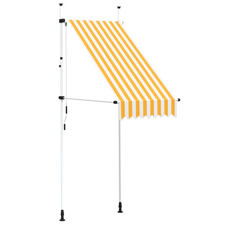 Vidaxl Luifel manuelt udvides 100 cm orange og hvide striber