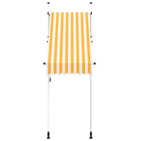 Vidaxl Luifel manuelt udvides 100 cm orange og hvide striber