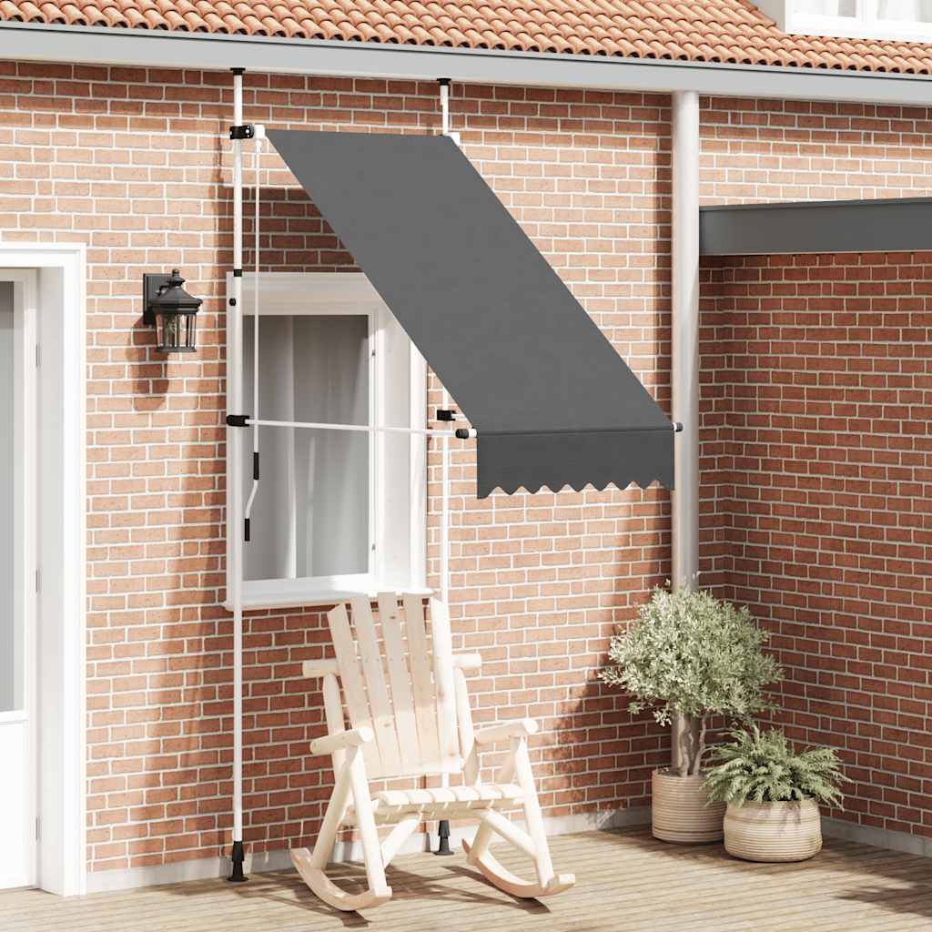 Vidaxl Luifel manuelt udvides 100 cm antracit
