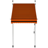 Vidaxx fortelt manuelt udtrækbart 100 cm orange og brun