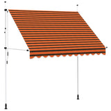 Vidaxl Luifel Udvides manuelt 250 cm orange og brun