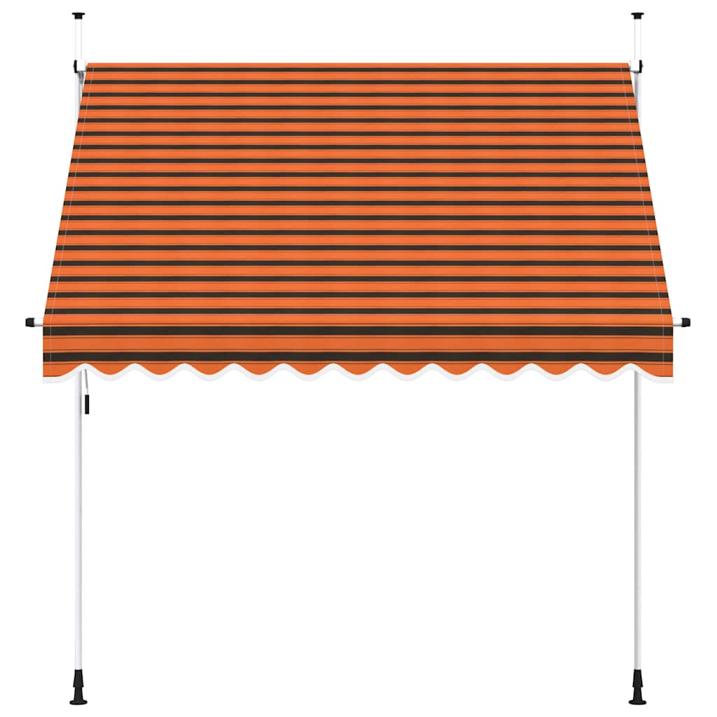 Vidaxl Luifel Udvides manuelt 250 cm orange og brun