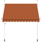 Vidaxl Luifel Udvides manuelt 250 cm orange og brun