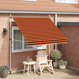 Vidaxl Luifel Udvides manuelt 250 cm orange og brun