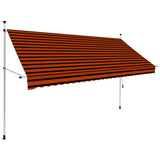 Vidaxl Luifel Udvides manuelt 300 cm orange og brun