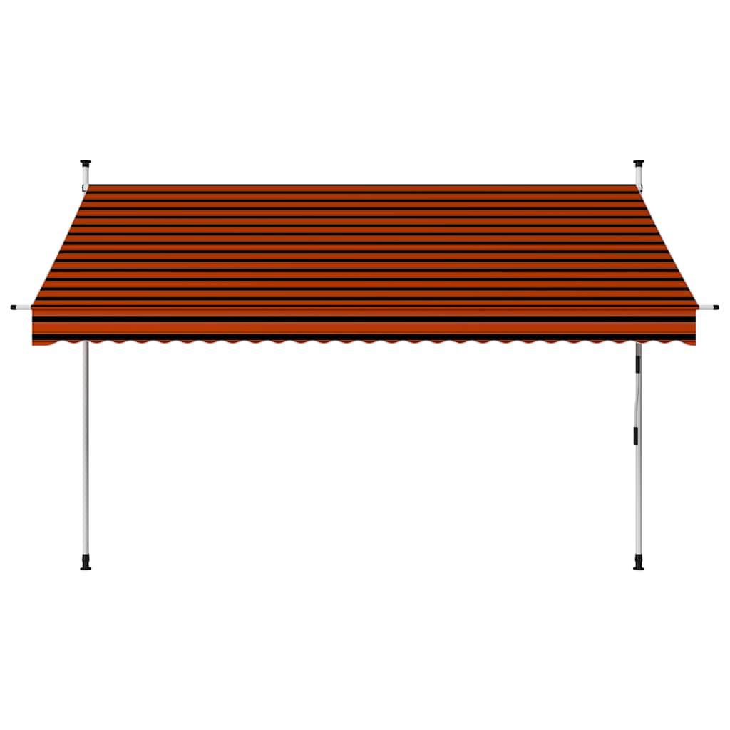 Vidaxl Luifel Udvides manuelt 300 cm orange og brun