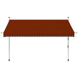 Vidaxl Luifel Udvides manuelt 300 cm orange og brun