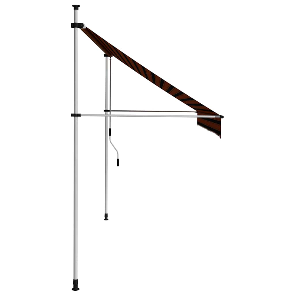 Vidaxl Luifel Udvides manuelt 300 cm orange og brun
