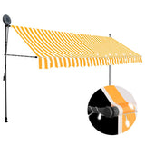 Vidaxl Luifel manuelt kan udvides med LED 400 cm hvid og orange