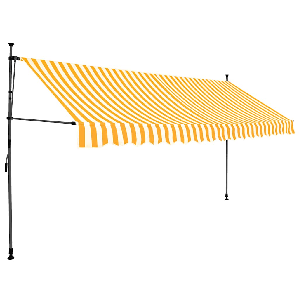 Vidaxl Luifel manuelt kan udvides med LED 400 cm hvid og orange