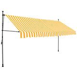 Vidaxl Luifel manuelt kan udvides med LED 400 cm hvid og orange
