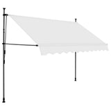 Vidaxl Luifel manuelt kan udvides med LED 300 cm creme -farvet