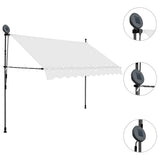 Vidaxl Luifel manuelt kan udvides med LED 300 cm creme -farvet