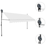 Vidaxl Luifel manuelt kan udvides med LED 350 cm creme -farvet