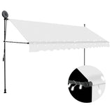 Vidaxl Luifel manuelt kan udvides med LED 400 cm creme -farvet