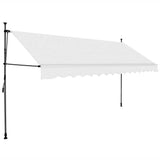 Vidaxl Luifel manuelt kan udvides med LED 400 cm creme -farvet