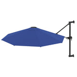 VidaXL vægparasol med metalstang 300 cm blå