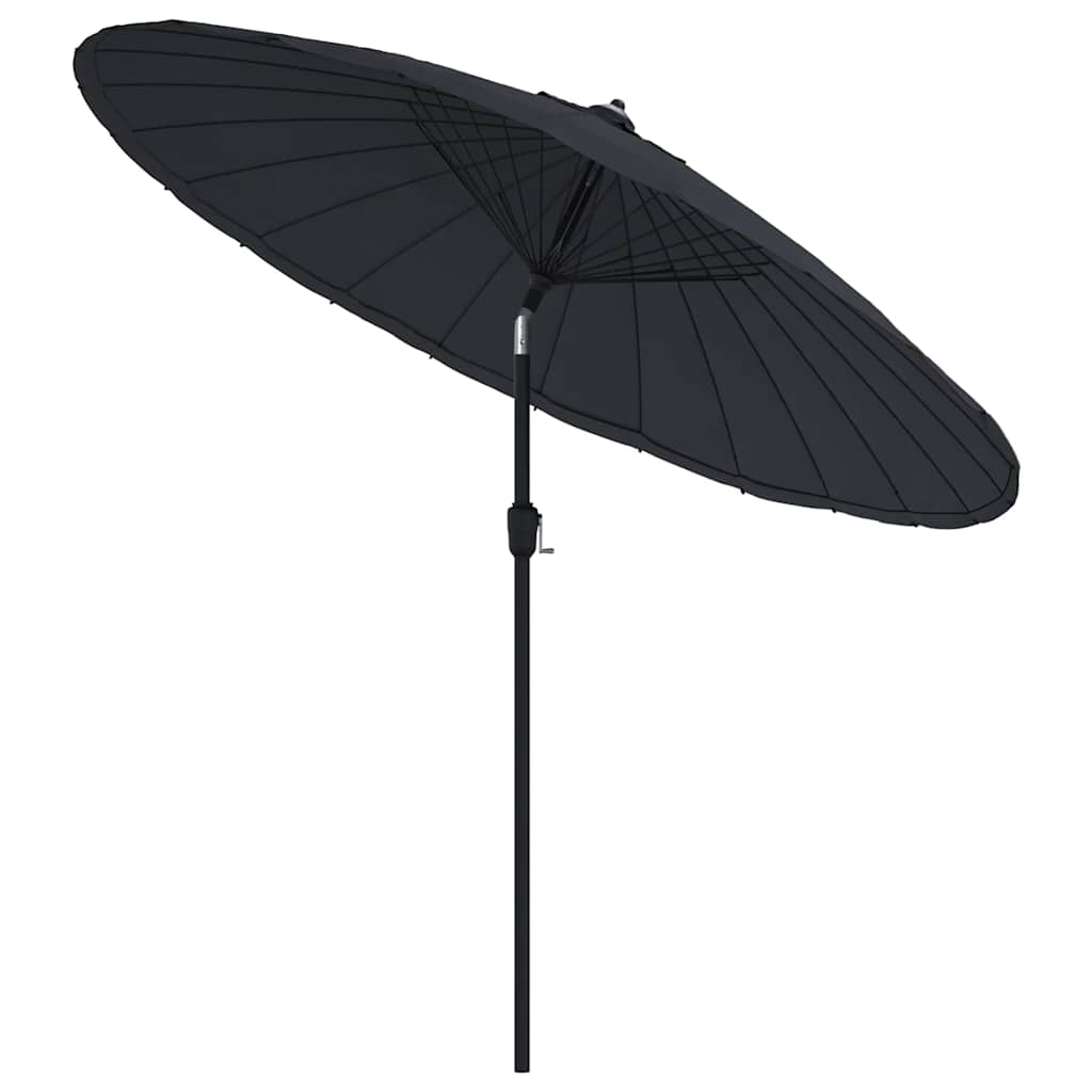 Vidaxl parasol med aluminiumsstang 270 cm sort