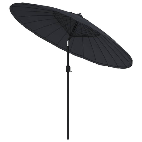 Vidaxl parasol med aluminiumsstang 270 cm sort