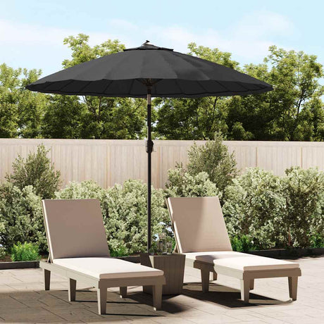 Vidaxl parasol med aluminiumsstang 270 cm sort