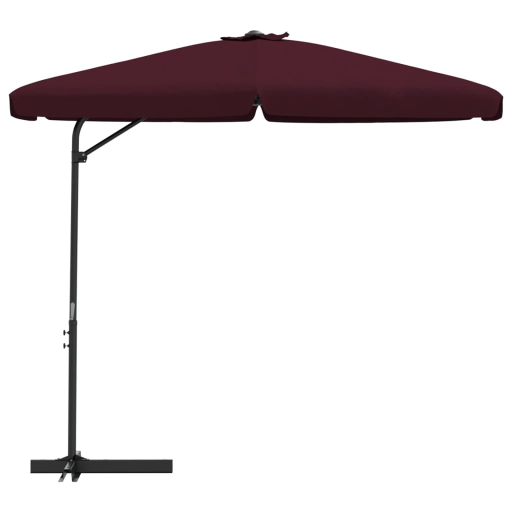 Vidaxl -parasol med stålstang 300 cm Bordeaux rød