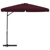 Vidaxl -parasol med stålstang 300 cm Bordeaux rød