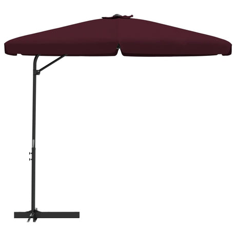 Vidaxl -parasol med stålstang 300 cm Bordeaux rød