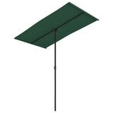 Vidaxl -parasol med aluminiumstang 180x110 cm grøn