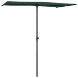 Vidaxl -parasol med aluminiumstang 180x110 cm grøn