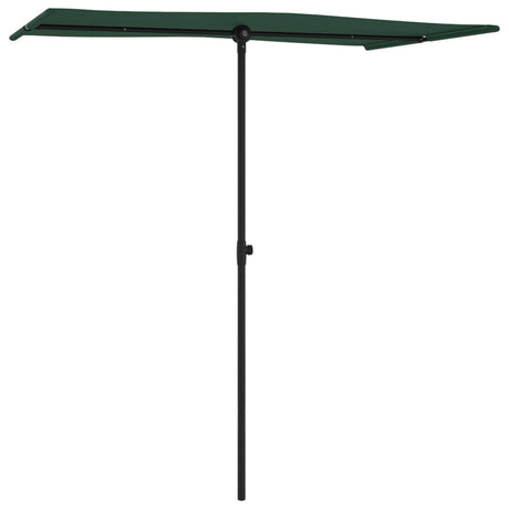 Vidaxl -parasol med aluminiumstang 180x110 cm grøn