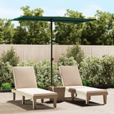 Vidaxl -parasol med aluminiumstang 180x110 cm grøn