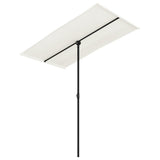 Vidaxl Parasol med aluminiumstang 180x110 cm sandhvid