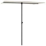 Vidaxl Parasol med aluminiumstang 180x110 cm sandhvid