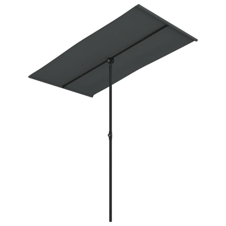 Vidaxl -parasol med aluminiumstang 180x110 cm anthracit -farvet