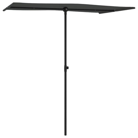 Vidaxl -parasol med aluminiumstang 180x110 cm anthracit -farvet