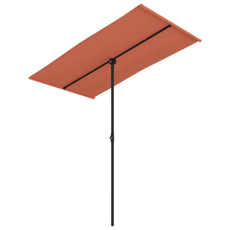 Vidaxl Parasol med aluminiumstang 180x110 cm terracotta -farvet