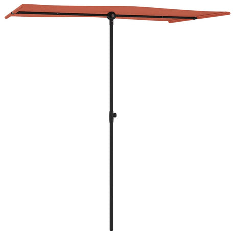Vidaxl Parasol med aluminiumstang 180x110 cm terracotta -farvet