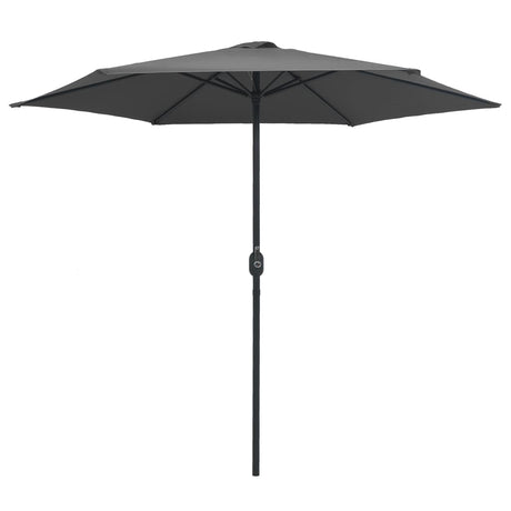 Vidaxl -parasol med aluminiumstang 270x246 cm anthracit -farvet