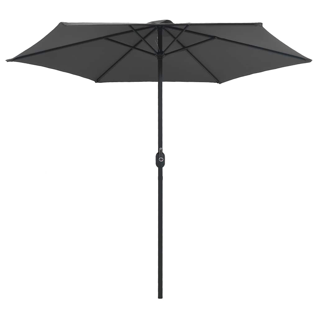 Vidaxl -parasol med aluminiumstang 270x246 cm anthracit -farvet