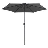 Vidaxl -parasol med aluminiumstang 270x246 cm anthracit -farvet
