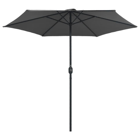 Vidaxl -parasol med aluminiumstang 270x246 cm anthracit -farvet