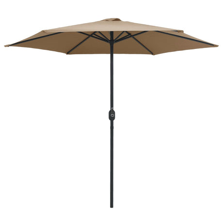 Vidaxl -parasol med aluminiumstang 270x246 cm taupe