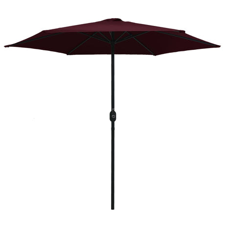 Vidaxl Parasol med aluminiumstang 270x246 cm Bordeaux rød