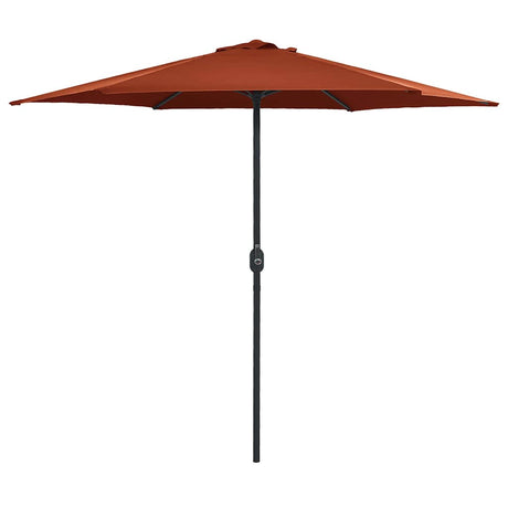 Vidaxl -parasol med aluminiumstang 270x246 cm terracotta -farvet