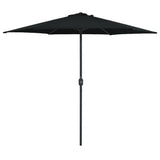 Vidaxl -parasol med aluminiumstang 270x246 cm sort