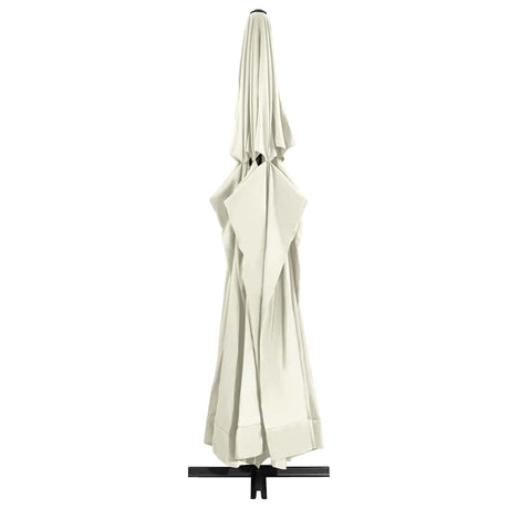 Vidaxl -parasol med aluminiumstang 600 cm sandhvid